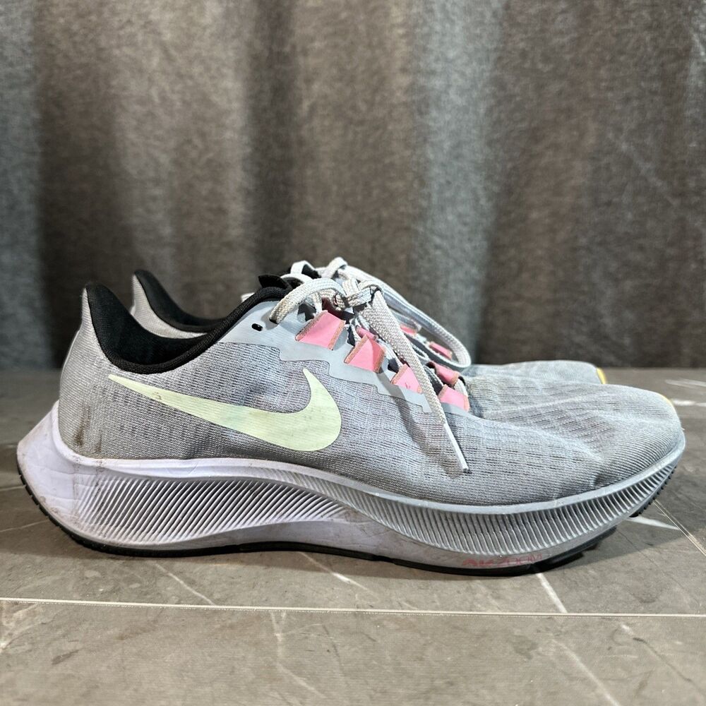 NIKE AIR ZOOM PEGASUS 37 GREY PINK RUNNING CJ2099-401 MEN US 8.5 EU 42 B13